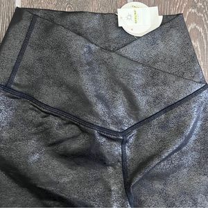 NWT Aerie offline crackle effect leather like leggings